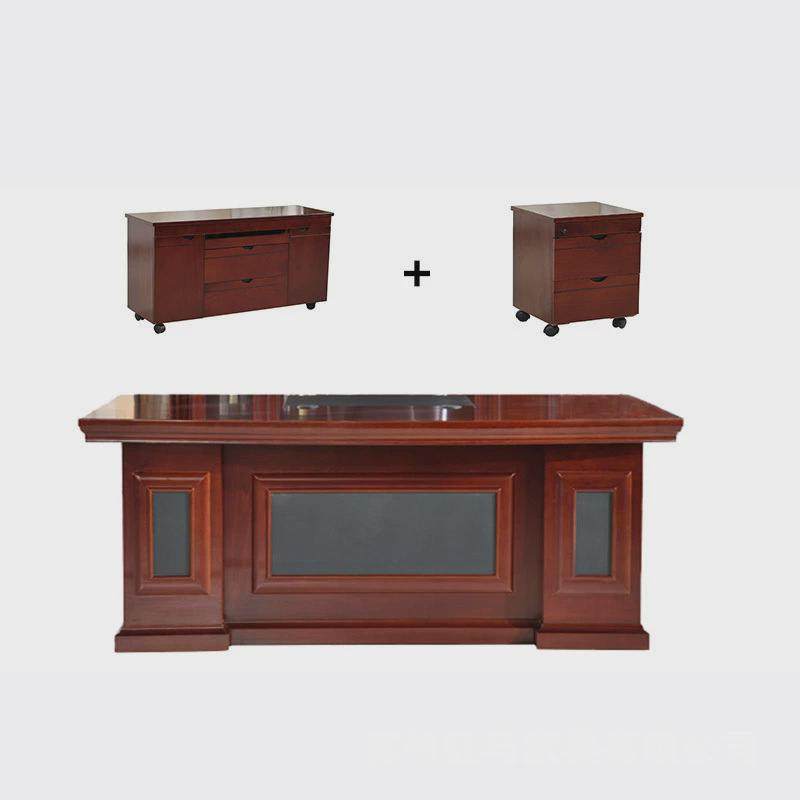 办公室老板桌办公桌油漆实木皮桌椅组合经理桌大班台经理主管桌,淘宝优惠券,粉丝福利购,淘宝优惠卷