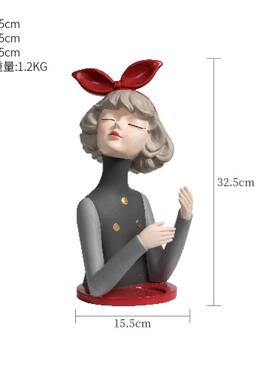 ri0t蝴蝶结女孩酒柜摆件红酒架客厅桌西餐装饰品酒杯酒瓶展柜现代