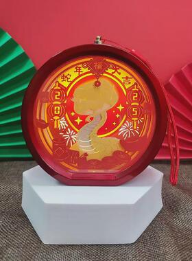 2025新年纸雕灯手工diy创意礼品文创纪念品3d立体小夜灯手提灯笼