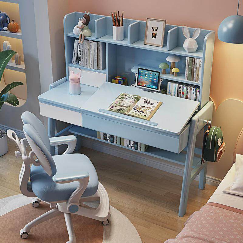 全实木儿童书桌小学生学习桌椅套装家用多功能写字台写字桌可升降,淘宝优惠券,粉丝福利购,淘宝优惠卷