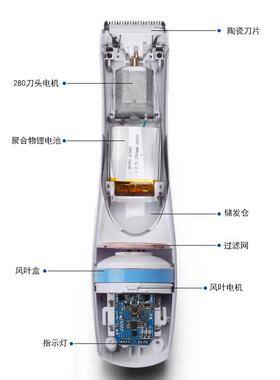 皇族变频吸发理发器充电式成人儿童通用电推剪专业理发剪厂家宠物