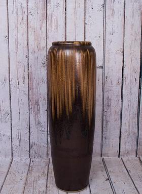 景德镇软装三件套家居客厅复古陶瓷大花瓶摆件落地抽象陶瓷大花瓶