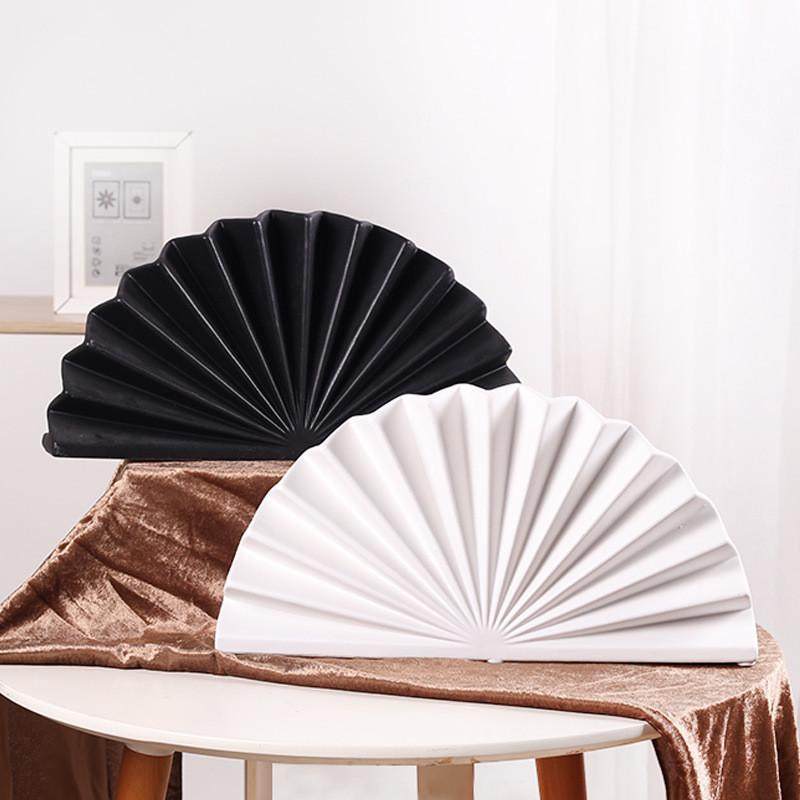 新中式创意陶瓷扇子摆件家居客厅装饰中国风开合扇工艺品装饰瓷器,淘宝优惠券,粉丝福利购,淘宝优惠卷