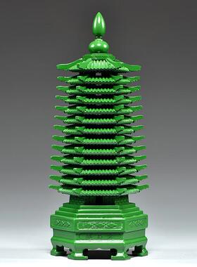 红色木雕十三层文昌塔摆件客厅13层文昌塔实木玄关书房装饰工艺品