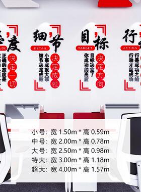 84n办公室背景励志标语装饰画公司企业会议室文化墙激布置自粘3d