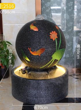 装饰鱼缸酒店花园店铺水景球欧式流水喷泉办公室景观摆件开业礼品