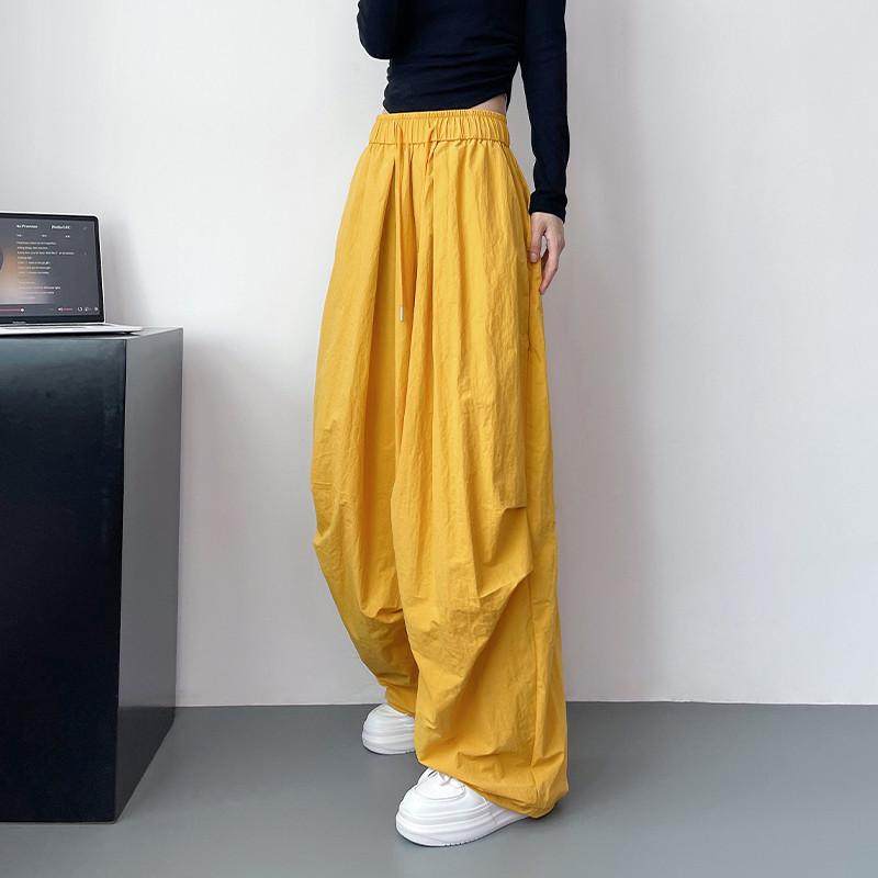 大码宽松阔腿裤女秋季胖mm抽绳遮胯微喇拖地裤显瘦慵懒,淘宝优惠券,粉丝福利购,淘宝优惠卷