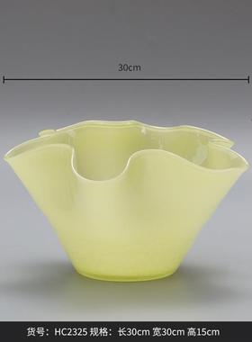 bestwest粉色螺旋不规则扭曲水培玻璃花瓶花器家居装饰品现代