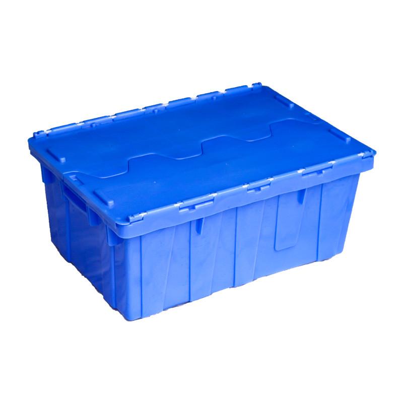 周转箱带盖加厚斜插式物流箱超市配送箱特大号储物箱长方形收纳箱 - 图0