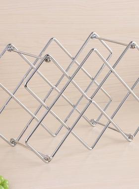 加粗铁艺红酒架创意架子红酒展示架摆件葡萄酒菱形酒柜展示架批发