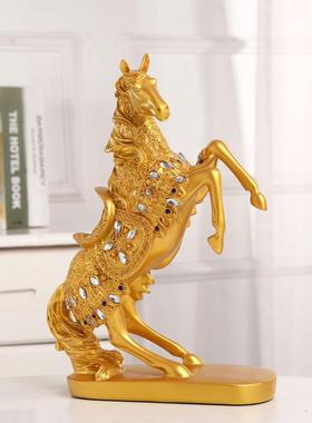 欧式复古马工艺品创意家居软装饰品家摆件高端办公室玄关立马摆件