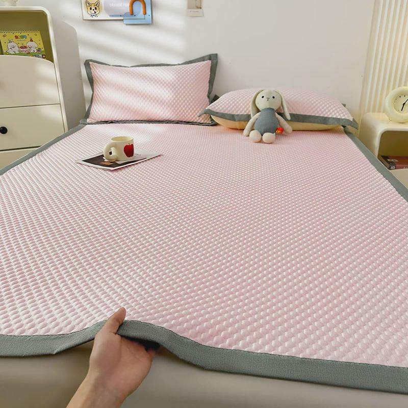 RI0T2024夏季新款冰丝豆豆凉席床垫三件套夏天学生宿舍可水洗单人,淘宝优惠券,粉丝福利购,淘宝优惠卷