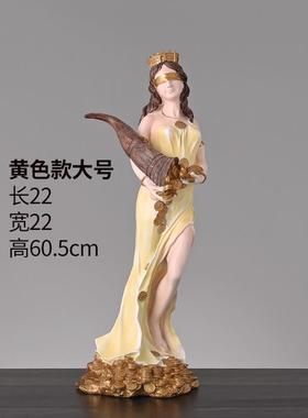 欧式财富女神雕像树脂工艺品天使摆设家居装饰商务送礼桌面摆件