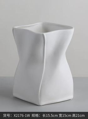 博西花器简约北欧莫兰迪陶瓷花瓶摆件ins风花插玄关装饰品家居