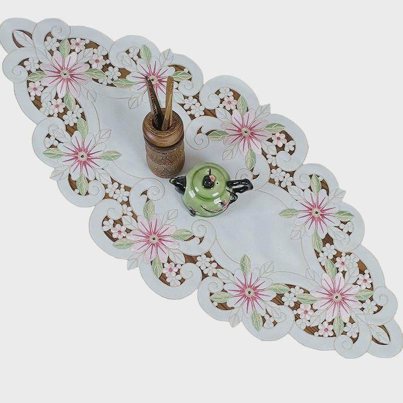 中式欧式布艺绣花桌布茶几巾花卉桌旗桌垫镂空盖巾餐垫桌垫桌旗,淘宝优惠券,粉丝福利购,淘宝优惠卷