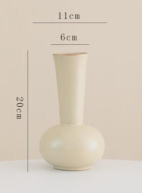 蜀门汝窑中式仿古陶瓷花瓶摆件水培博古架客厅插花装饰干花高级感