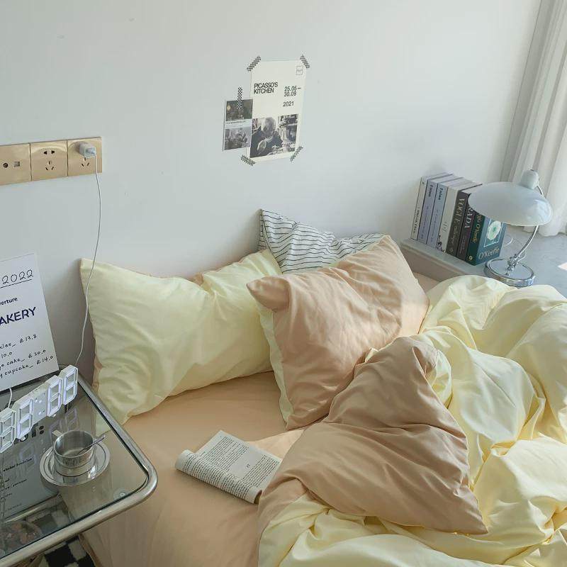 芝士奶茶~双拼水洗棉四件套1.8床上用品被罩单双人学生宿舍三件套,淘宝优惠券,粉丝福利购,淘宝优惠卷