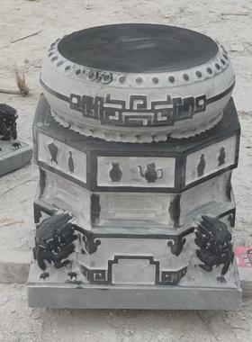 青石古建筑石柱墩庭院顶住柱基石木柱底座圆石石雕墩柱墩石