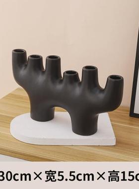 高级感异形花瓶陶瓷摆件北欧风ins风创意客厅样板房家居装饰品