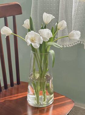 圆形收口厚底玻璃牛奶杯果汁杯直身杯烈酒杯大号洋酒杯子