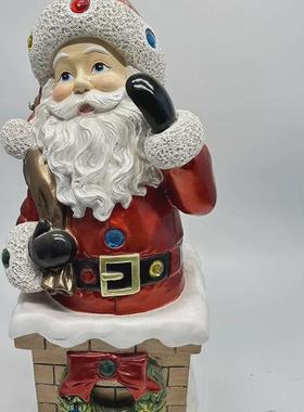 圣诞老人圣诞雪人树脂雪人树脂摆件圣诞工艺品圣诞摆件跨境新品