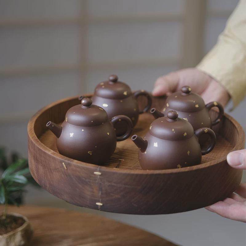 小谦山房洒金明珠紫砂壶宜兴中式手工原矿老紫泥泡茶单壶茶具用,淘宝优惠券,粉丝福利购,淘宝优惠卷