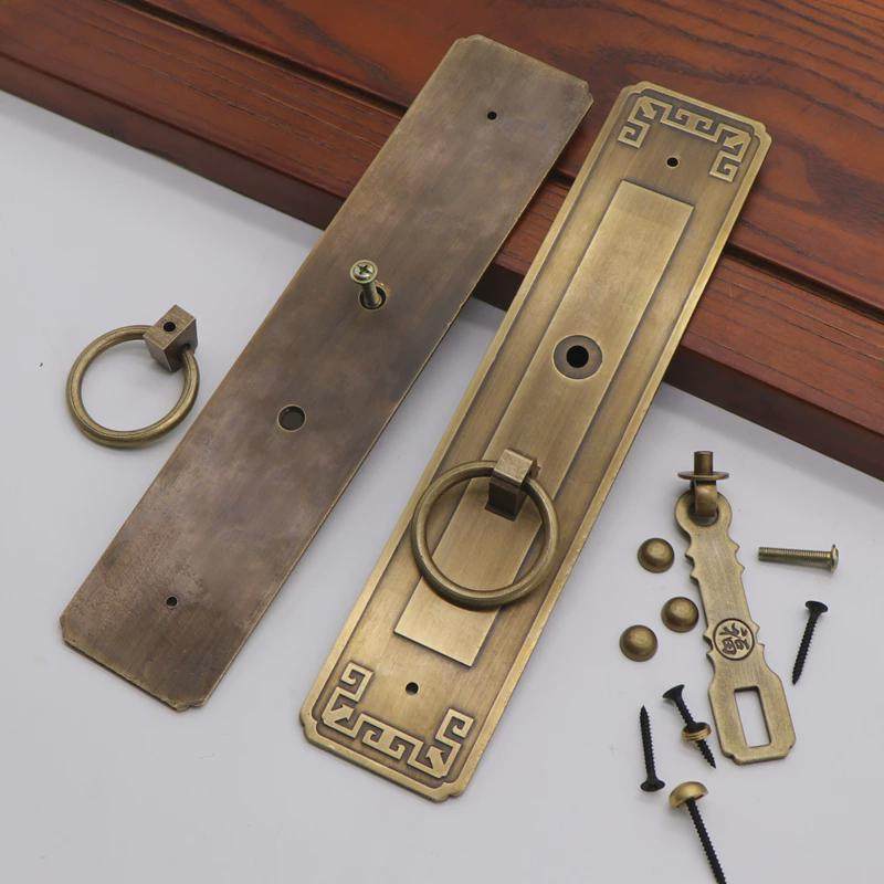 #复古锁扣插销中式仿古木门纯铜门栓搭扣柜门拉手铜把手大门门拉,淘宝优惠券,粉丝福利购,淘宝优惠卷