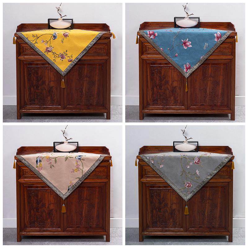 中式茶几桌布中国风盖布梳妆台斗柜罩方桌布边几台布盖巾桌垫,淘宝优惠券,粉丝福利购,淘宝优惠卷