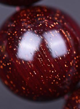 厂家直销印度小叶紫檀2.0老料满金星文玩手串木质手链108男女佛珠