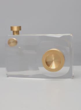 现代简约几何水晶艺术摆件客厅电视柜茶几玄关样板间家居软装饰品