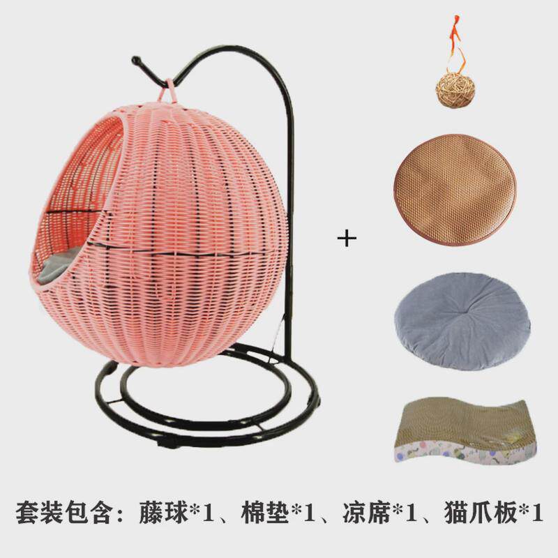 猫吊床藤编狗窝猫屋猫别墅四季通用猫笼猫舍猫窝夏季网红猫咪窝,淘宝优惠券,粉丝福利购,淘宝优惠卷