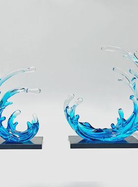 办公室树脂高级感透明玄关家居摆件电视柜桌面酒柜客厅创意装饰品