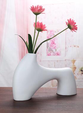 北欧创意插花花瓶摆件家居客厅卧室软装装饰品简约抽象艺术摆设