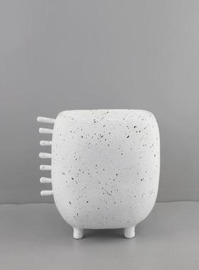 欧式轻奢金背喷漆几何花器形状摆件客厅餐厅玄关电视柜家居装饰品