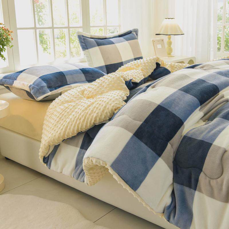 【保暖冬被加厚】豆豆绒新款单双人绒被子被芯可水洗直播货源,淘宝优惠券,粉丝福利购,淘宝优惠卷