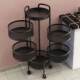 Rotable vegetable storage rack kitchen round floor-standing multi-layer multi-functional fruit snack cart storage rack