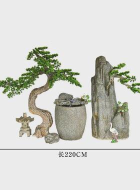 仿真假山石头造景观布景干山户外中式庭院布置室外鱼池装饰摆件