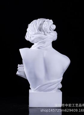 琴女雕塑石膏头像桌面摆件创意ins韩风时尚可爱装饰摆件绘画素材