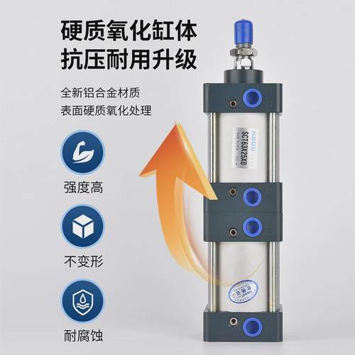 增压倍置气缸sct32x50*55*60*65*70*75*80*85*90x0-s多位力多行程 - 图0