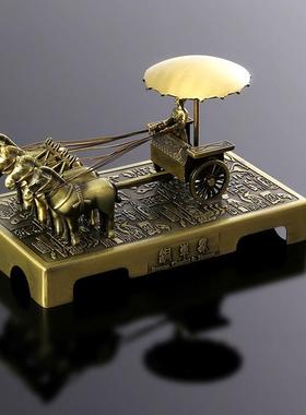 合金铜车摆件来图定制中式复古兵马俑兵马俑纪念礼品