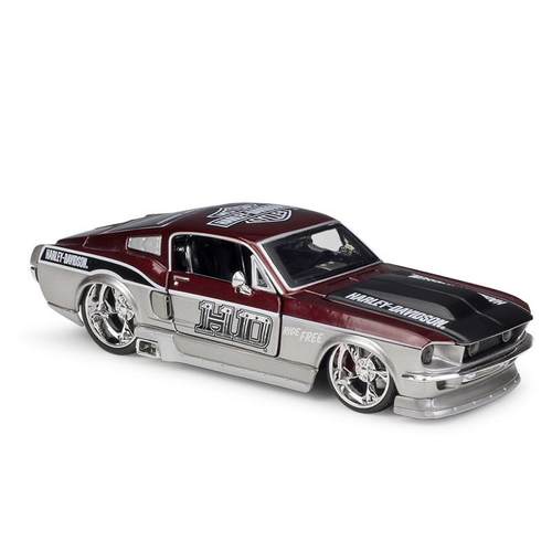 美驰图1:24福特野马1967FordMustangGT哈雷版仿真合金汽车模型 - 图2