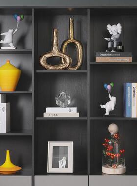 办公室轻奢酒柜摆件套装组合客厅玄关书房新款软装树脂家居装饰品