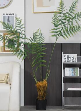 仿真绿植蓝花楹假树室内盆栽大型仿生植物轻奢客厅装饰品落地摆件