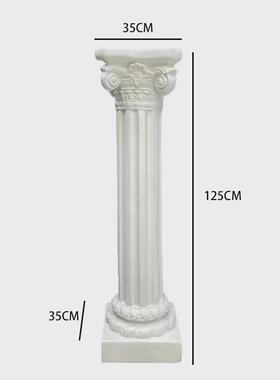 jk慕空间复古桌面落地树脂罗马柱装饰摆件花园柱子置物花盆柱