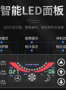 商用东贝立式冰淇淋机圣代甜筒三色口味软质冰激凌奶茶店设备全套