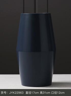bestwest北欧简约几何高档线条陶瓷花瓶花盆轻奢家居样板间软装