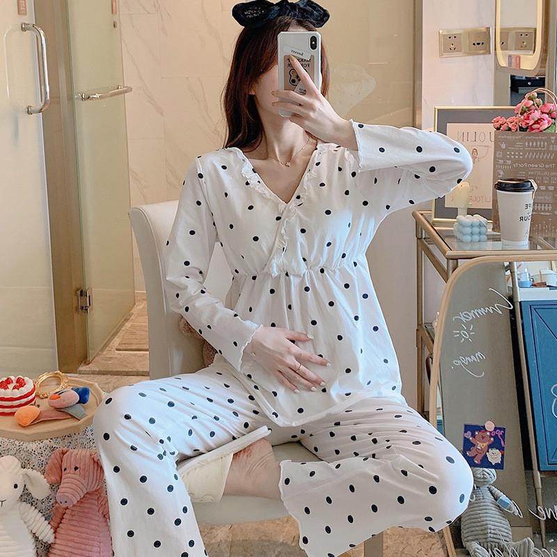 免穿文胸带胸垫◆月子服纯棉产后哺乳喂奶居服春秋怀孕产妇睡衣,淘宝优惠券,粉丝福利购,淘宝优惠卷