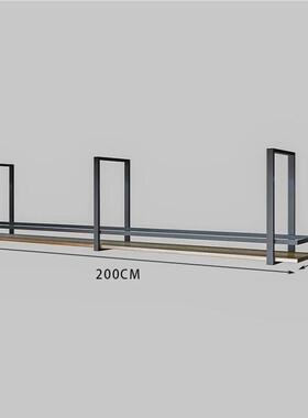 简约装饰吊架铁艺吊顶置物架悬挂吊挂层板架花架吧台悬挂吊柜酒架