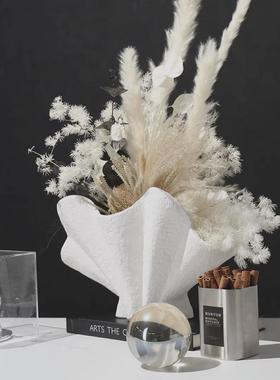 氛围感软装饰品客厅样板间中式玄关花器客厅插花花瓶摆件现代陶瓷