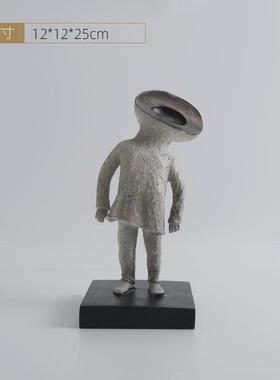 人物创意树脂抽象现代动物摆件样板房售楼部卧室客厅桌面玄关饰品